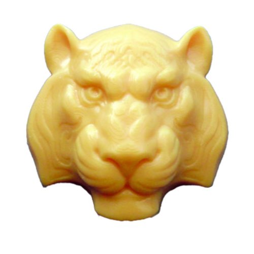 1pc tiger face à un chat sauvage la tête de l'animal en plastique fabrication savon moule 70x70x30mm sku-42936
