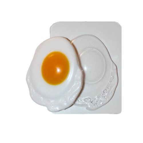 1pc œufs brouillés omlette de la nourriture en plastique fabrication savon moule 108x85x18mm sku-42847