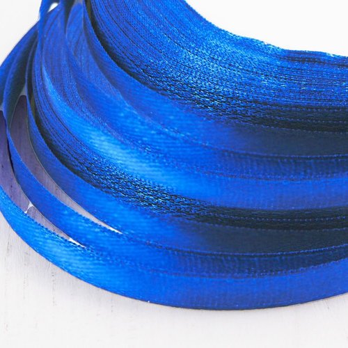 21m 69ft 23yds rouleau bleu mince ruban de satin tissu artisanaux décoratifs mariage kanzashi 6mm 1/ sku-38087
