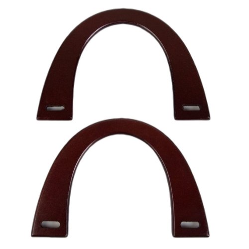 2pcs brun ovale en bois poignées de sac à main fournitures couture bandoulière matériel accessoires  sku-254091