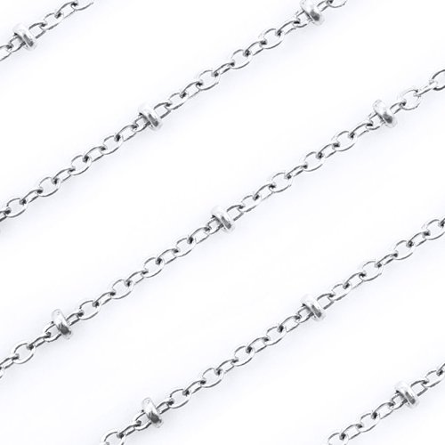 2yrd 1 8 m d'argent délicat câble boule petite chaîne de liaison rare collier en forme la fabricatio sku-40474