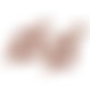 2pcs couleur cuivre plaqué français crochet en laiton métal de forme ovale cz micro pave zircone cub sku-254838