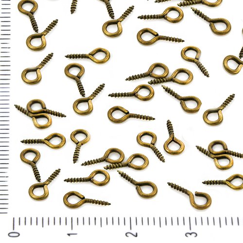 100pcs bronze antique peg caution vis à œil pin éléments de bijoux en gros métaux résultats 8mm x 4m sku-37915