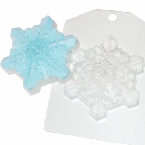 1pc cristal flocon de neige noël noël ornement en plastique savon la fabrication du chocolat gypse m sku-78020