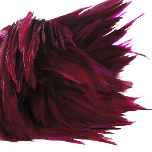 40pcs fuchsia rose rougeâtre de plumes coq pendentif boucles d'oreilles bijoux la chapellerie selle  sku-39353