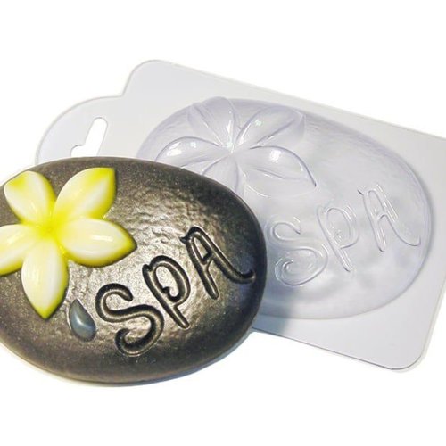 1pc spa plumeria fleurs de frangipanier pierre ovale en plastique savon la fabrication du chocolat g sku-76508