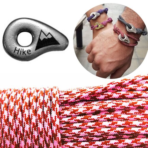 1 diy bracelet kraftika rose marron randonnée 999 argent antique plaqué métal zamak paracord des sur sku-259929