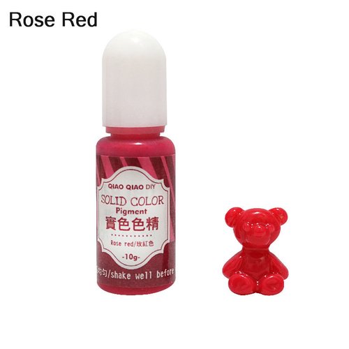 10g rose rouge solide couleur pigment colorant résine artisanat bricolage époxy uv silicone liquide  sku-41635