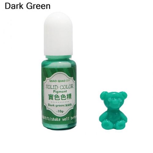 10g vert foncé solide opaque couleur pigment colorant uv résine artisanat bricolage époxy silicone m sku-41642