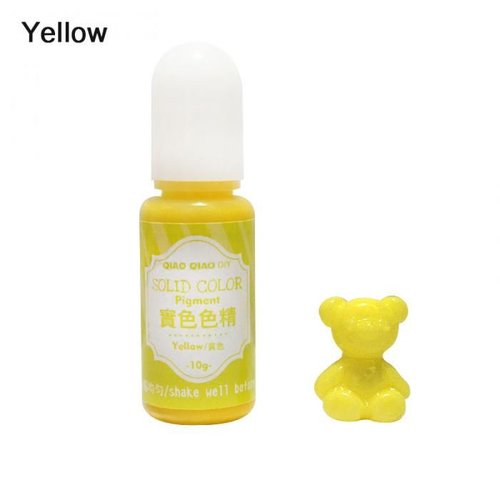 10g jaune solide opaque couleur pigment colorant uv résine artisanat bricolage époxy silicone moule  sku-41652