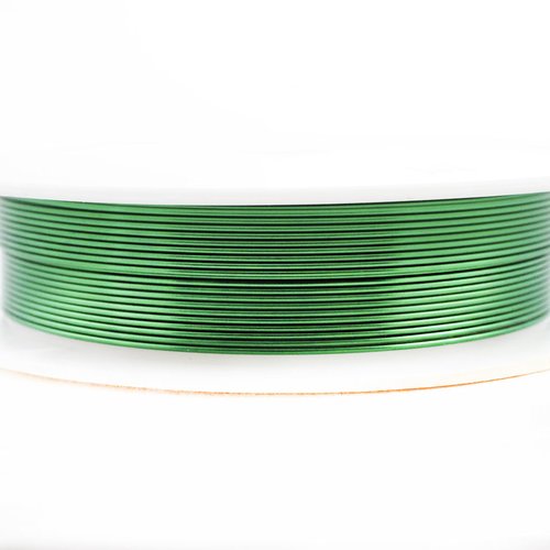 3 5 m 11.4 ft 3.8 yrd vert enveloppé artistique aluminium perles de l'artisanat bijoux en fil d'enro sku-40356