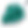 20pcs opaque vert foncé turquoise ronde druk verre tchèque pressé perles de 8mm sku-16484