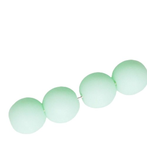 40pcs mat vert clair chrysolite opaque ronde druk entretoise de semences verre tchèque perles 6mm sku-42723