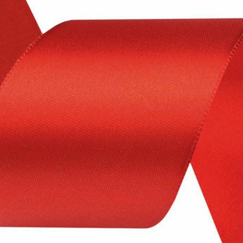 22 5 m de fiery rouge satin rubans largeur 50 mm simple face - unique la couleur mercerie sku-54469
