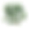 30pcs vert métallique lustre champignon bouton de verre tchèque perles 6mm x 5mm sku-30331