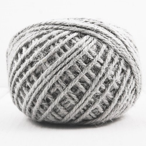 50m 130ft 42yrd silver grey linen cord jewelry making twisted beading thread rope wrap bracelet 2mm. sku-38248