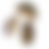 1pcs couleur mixte brune gris purpure escalier pendant trompette naturelle 35mm x 55mm - 40mm 60mm sku-964090