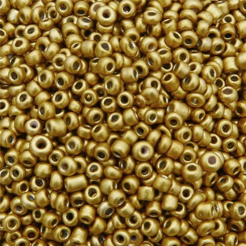 30g matte gold round spacer boules de semences verre 3mm sku-942150