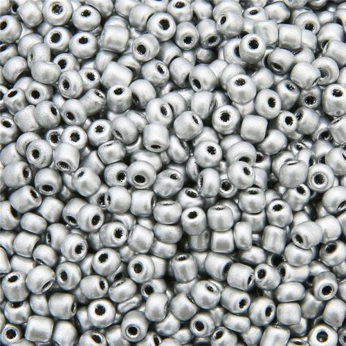 30g matte silver round spacer boules de graines verre 3mm sku-942145