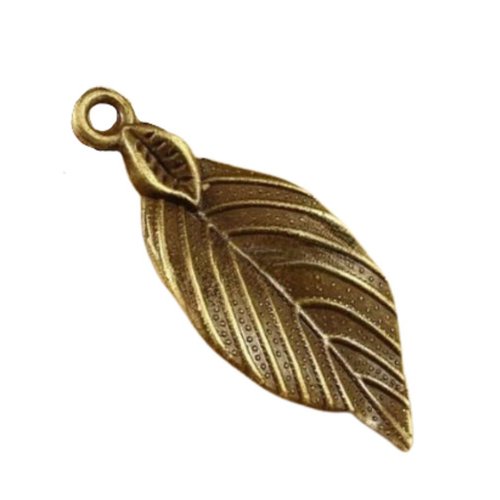4pcs antique bronze rustic bohemian boho feuille pendante bijoux métalliques de fabrication découver sku-963664
