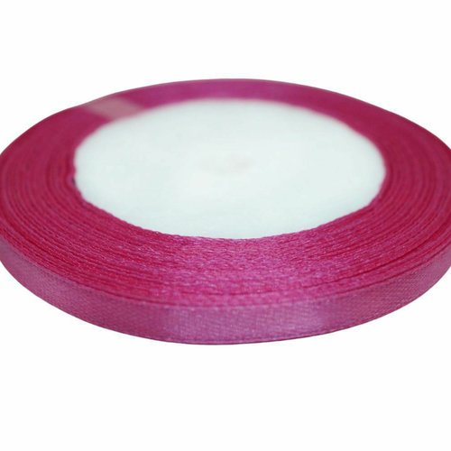Deep pink crafts tissu décoratif mariage kanzashi thin ribbon satin 6mm sku-962626