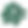 5 pièces vert émeraude bombé rond flatback malachite pierre naturelle focale cabochon bohème bijoux  sku-522479