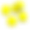 2pcs picasso opaque jaune brun plat rond 8edge fenêtre de la table coupe pièce verre tchèque perles  sku-28870