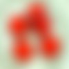 2pcs picasso opaque lumière du corail rouge brun plat rond 8edge fenêtre de la table coupe pièce ver sku-28872
