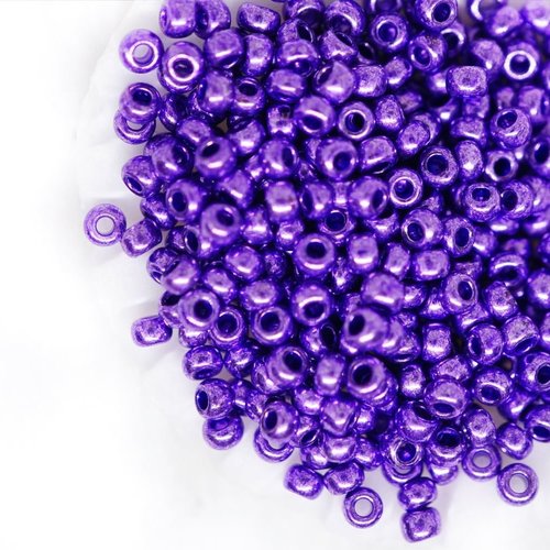 20g violet métallique ronde verre tchèque perles de rocaille preciosa entretoise 10/0 2.3 mm sku-42672