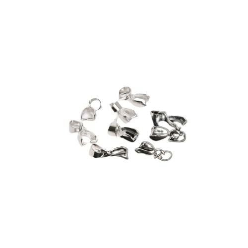 10 pièces pendentif en argent pince fermoirs clips breloque bails connecteur accessoires pour bijoux sku-689568