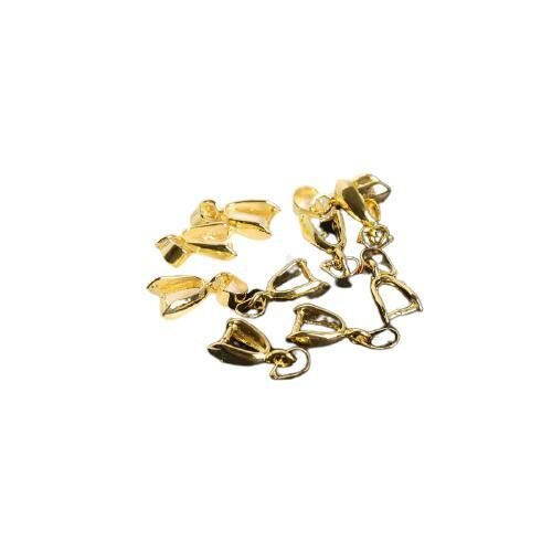 10 pièces pendentif en or pince fermoirs clips breloque connecteurs accessoires pour bijoux à bricol sku-689570