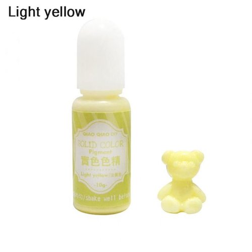 10g jaune clair solide opaque couleur pigment colorant uv résine artisanat bricolage époxy silicone  sku-41646