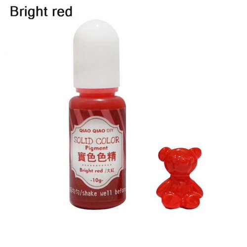 10g rouge vif solide opaque couleur pigment colorant uv résine artisanat bricolage époxy silicone mo sku-41649