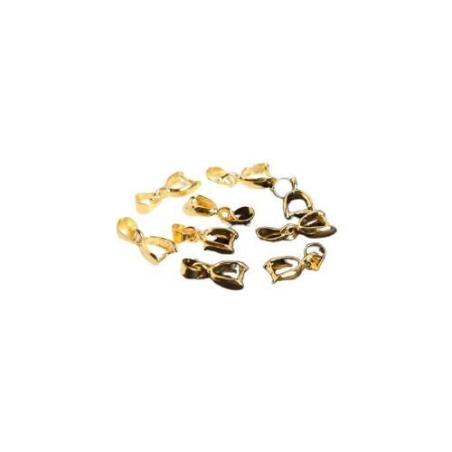 10 pièces or pendentif pincement fermoirs clips breloque bails connecteur accessoires pour bijoux à  sku-689569