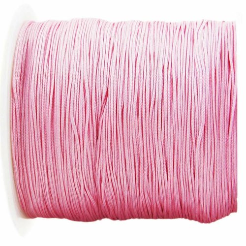 20m 65ft 22yrd de la poudre rose nylon cordon macramé fil perles chaîne corde tressée kumihimo noeud sku-38163