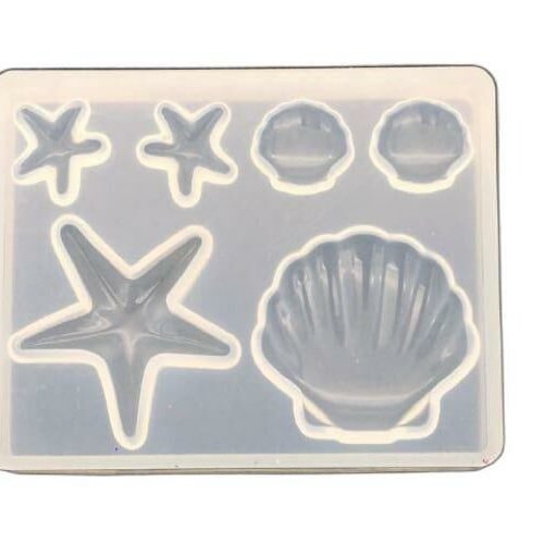 1pc marine coquillages étoiles de mer moule en silicone réglage du support pour la fabrication bijou sku-42204