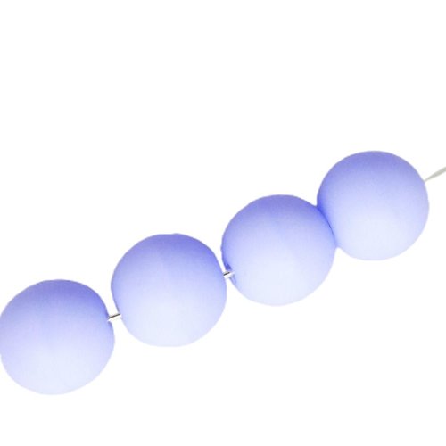 40pcs mat bleu clair violet opaque ronde druk entretoise de semences verre tchèque perles 6mm sku-42713