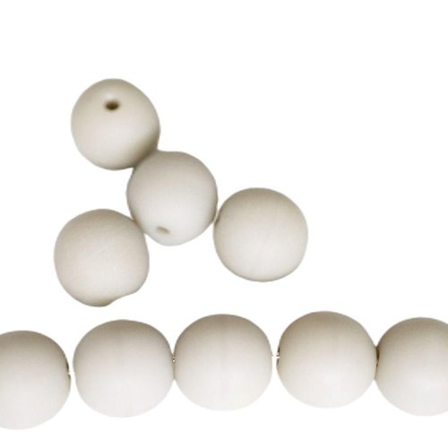40pcs mat opaque gris tour druk entretoise de semences verre tchèque perles 6mm sku-42725