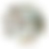 60pcs albâtre blanc dichroïque vitrail arc-en-ciel de la moitié pincée tchèque perles verre 5mm sku-28490