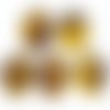 14pcs rustique picasso moitié d'or jaune lavage plate table sculptée coupe hawaiian flower beads coi sku-942084