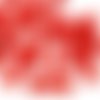 40pcs opaque rouge corail rond à facettes feu poli entretoise de verre tchèque perles 6mm sku-33192