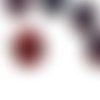 4pcs picasso rouge cristal de travertin mat rustique libellule plat pièce ronde verre tchèque perles sku-30441