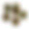 4pcs picasso brun clair rayé de travertin rustique libellule plat pièce ronde verre tchèque perles 1 sku-30437