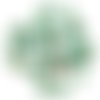 40pcs picasso turquoise vert verre tchèque petite cloche de fleurs perles 4 mm x 6 sku-27076