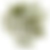 40pcs picasso verte en cristal de verre tchèque petite cloche fleurs perles 4 mm x 6 sku-27077