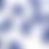 10pcs deux nuances des bleu au crochet tricoté à plat applique fleur patch coudre sur la broche brod sku-40379