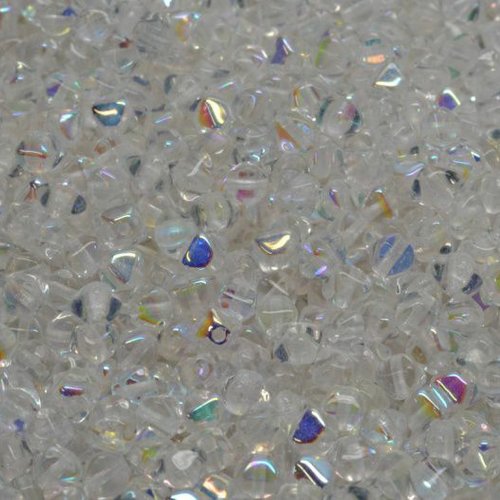 100pcs crystal clear luster becone beads de verre tchèque 4mm sku-945448