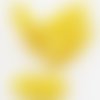 6pcs cristal ambre jaune or clair patine laver ovale sculpté tube rayé à carreaux de verre tchèque p sku-38481