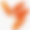 6pcs cristal de la jacinthe d'orange or patine laver ovale sculpté tube rayé à carreaux verre tchèqu sku-38485