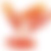 6pcs cristal de la jacinthe d'orange patine argentée laver ovale sculpté tube rayé à carreaux verre  sku-38502